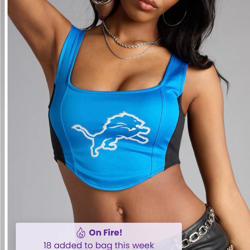 Women's Detroit Lions corset crop top